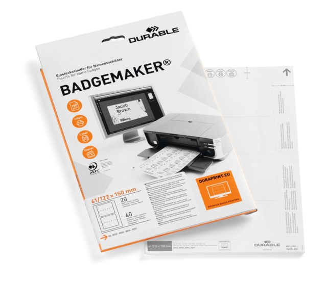 BADGEMAKER® etiketter till bordsskylt 61x150 20st - 1
