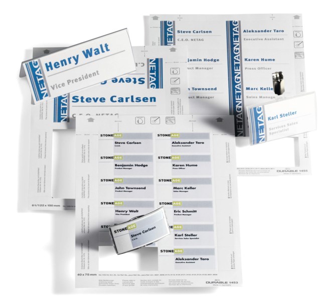 BADGEMAKER® RECYCLED etiketter till namnskylt 40x75 20st - 1