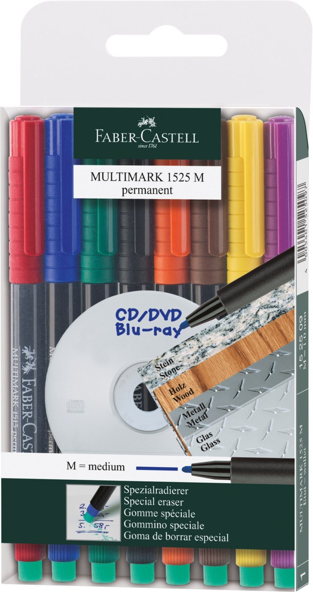 Overheadpenna Faber Castell Multimark P M 8-Set - 1