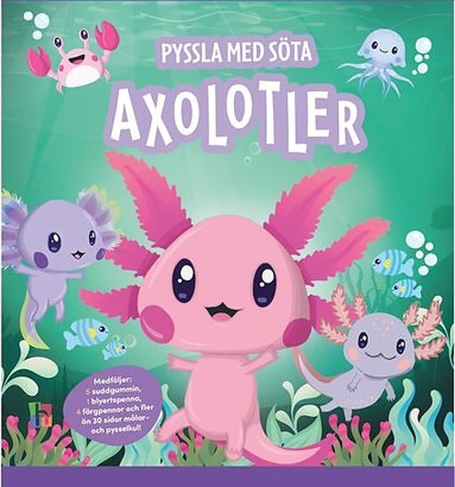 Pysselbok Pyssla med söta axolotler - 1