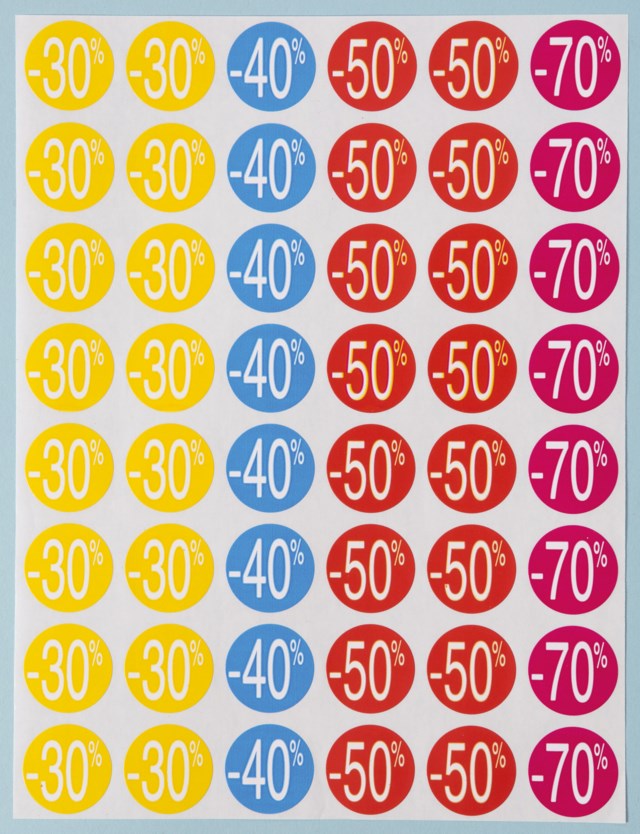 Rabattetiketter 30-70% 240 st - 24mm - 1