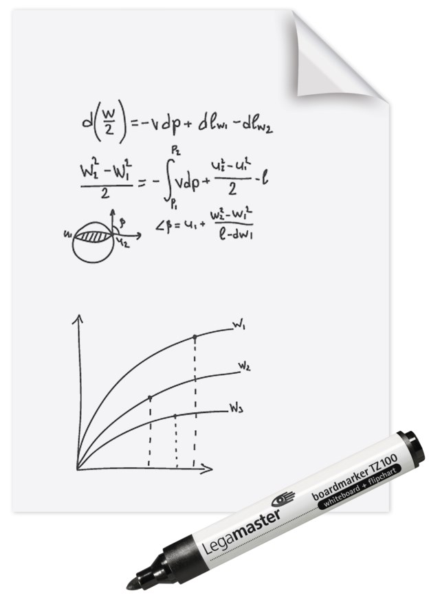 Skrivfilm Magic Chart Statisk 60x80cm vit 25ark - 600x800mm - 1