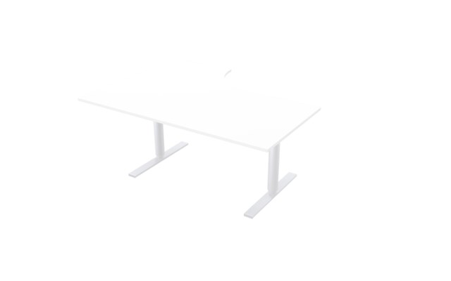 Bord El 2-Pelarstativ 160X120 Silver-Vit - 1600x1200mm - 1