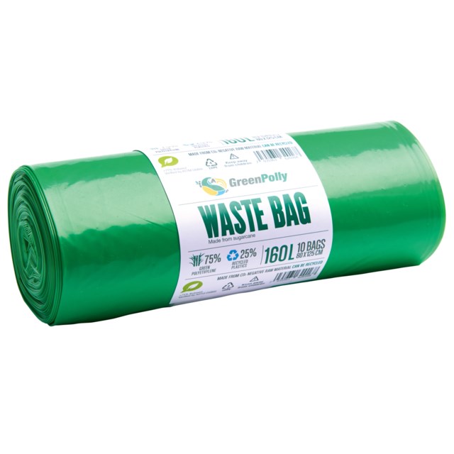Sopsäckar GreenPolly grön knyt 125L 10/rl - 125L - 1