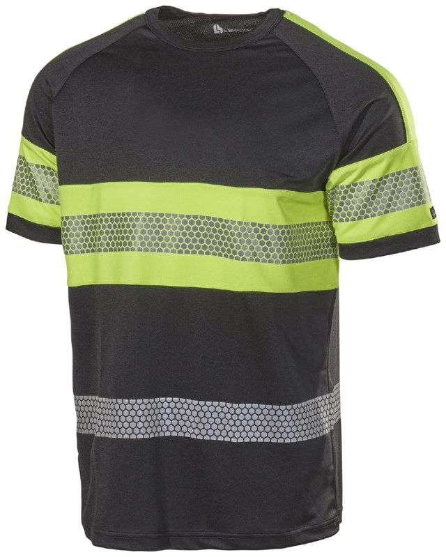 T-shirt L.Brador 6110P varsel kl 1 herr svart/gul - XS - 1