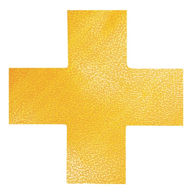 Lagertejp Durable Kryss gul 10/fp - 100x0,7x150mm - 1