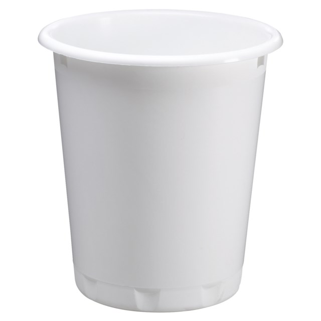 Papperskorg Basic 13L vit - 13L - 1