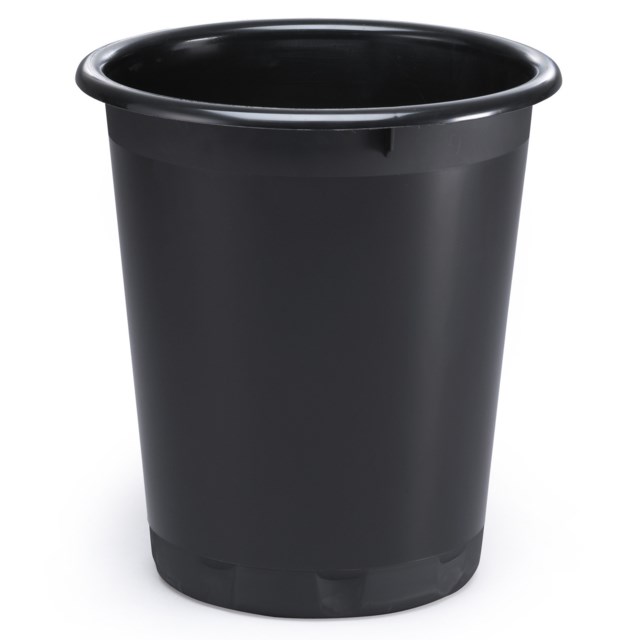 Papperskorg Basic 13L svart - 13L - 1