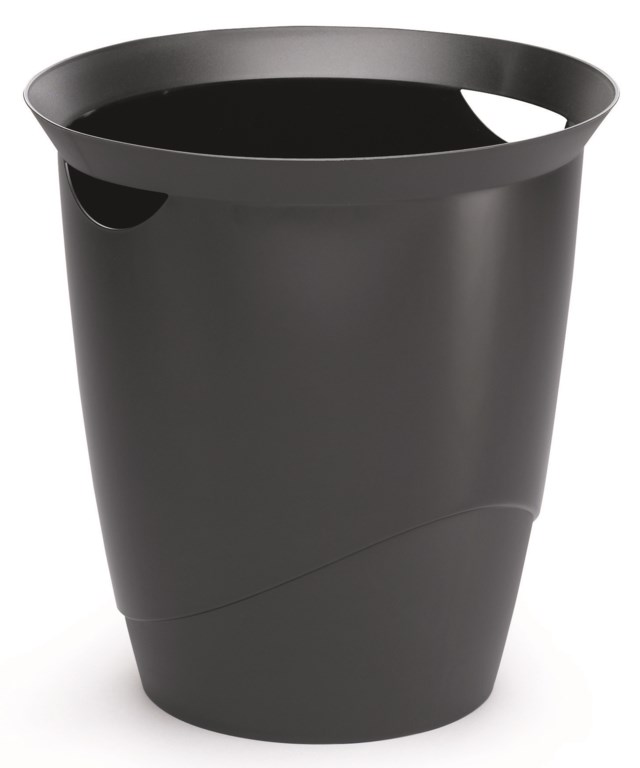 Papperskorg Trend svart - 16L - 1