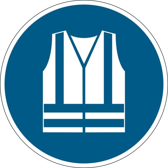 Varseldekal  "Använd varselkläder" - 1