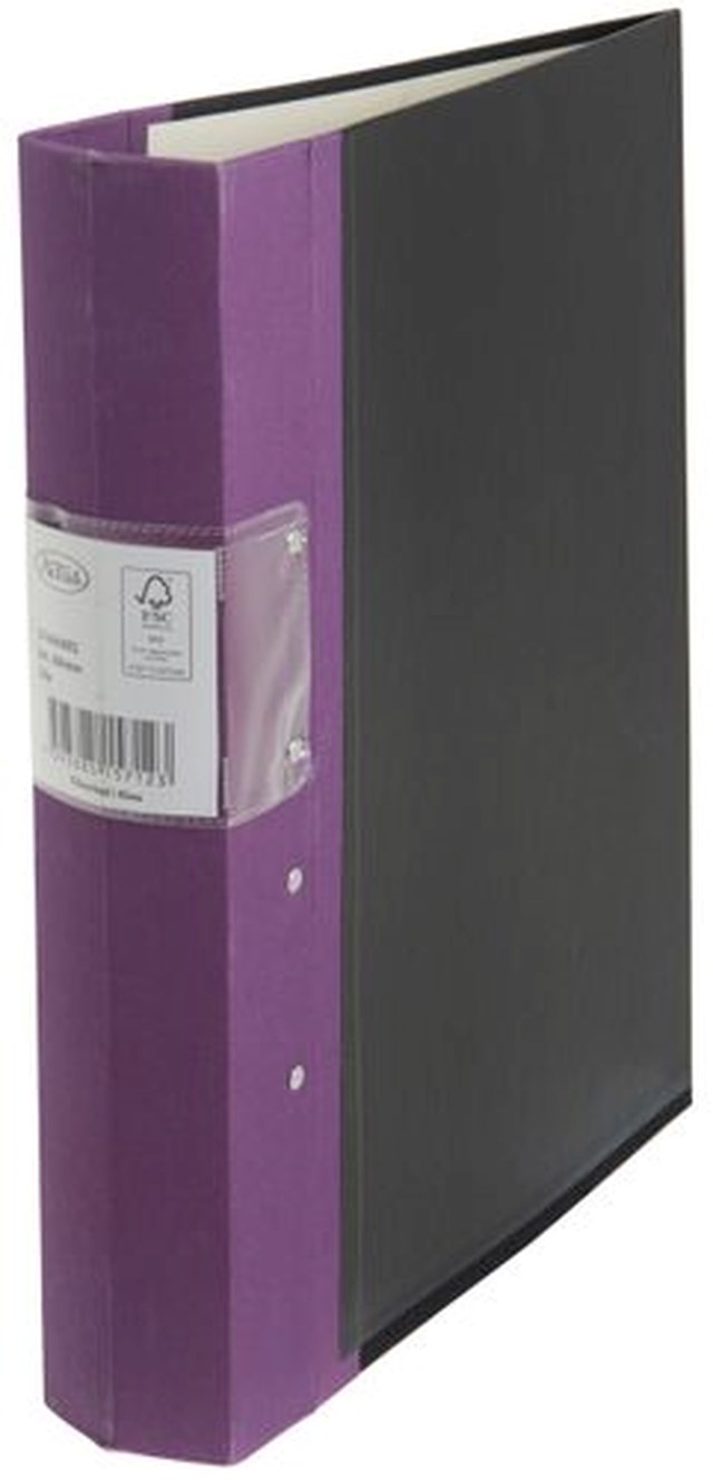Gaffelpärm Actual A4 60 mm, trärygg, lila - XS - 1
