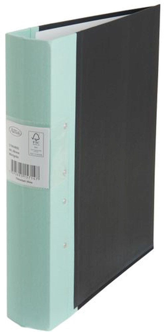 Gaffelpärm Actual A4 Tygklädd Trärygg, 60 mm, mintgrön - M - 1