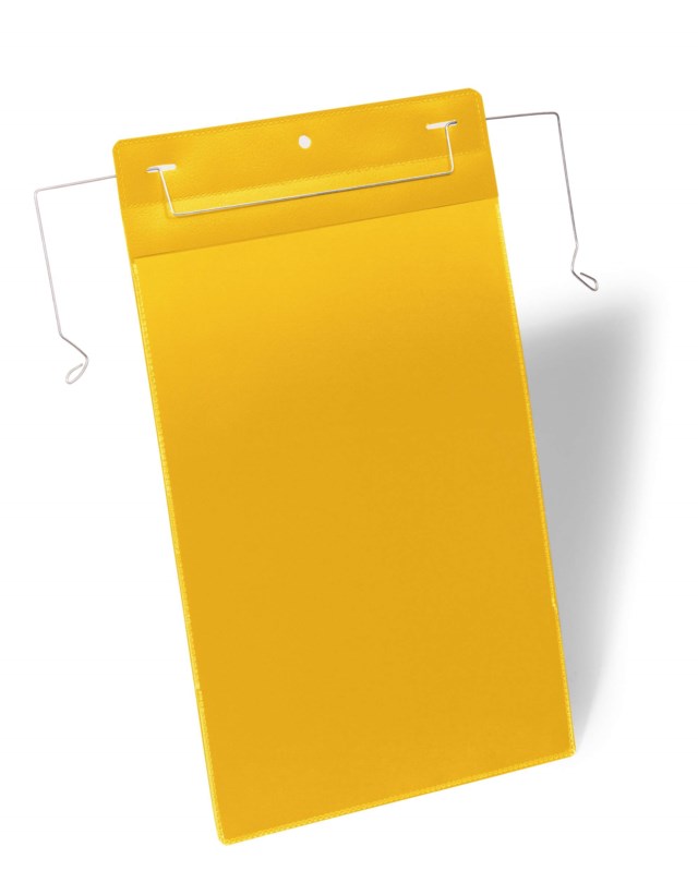 Plastficka A4S med trådbygel - 1