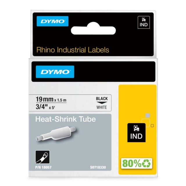 Krympslang Dymo M1400 19Mm Sv/Vit - 19mm - 1