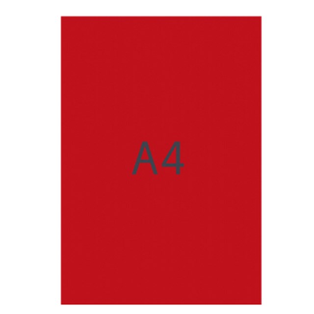 Textkartong A4 270 g röd 25/fp - A4 - 1