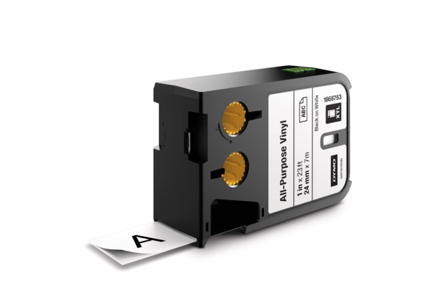 Flerfunktionsvinyl Dymo XTL 24 mm svart/vit - 1