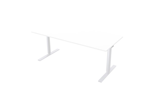 Bord El 2-Pelarstativ 160X80 Silver-Vit - 1600x800mm - 1