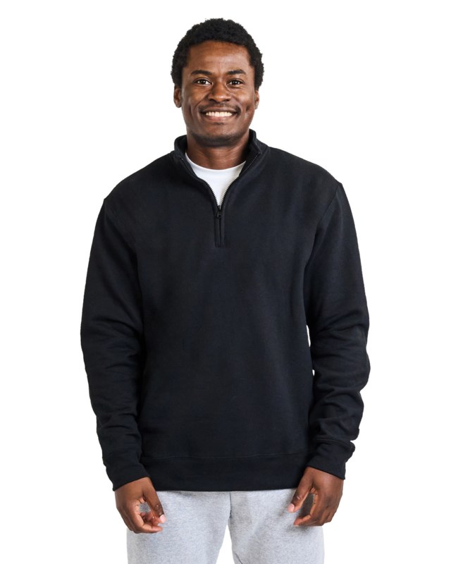 Sweatshirt Gildan halvzip svart stl XL - XL - 1