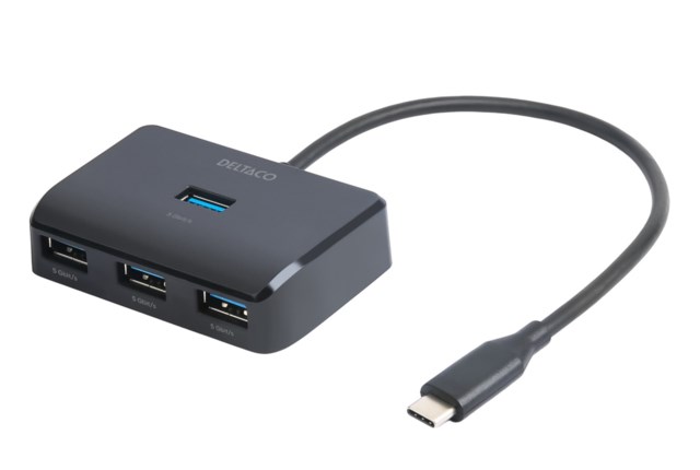 USB-C Hub 5 Gbps 4x USB-A Svart - 1