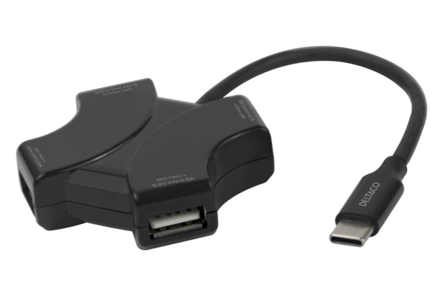 USB-C Hub 4x USB-A 480 Mbps Svart - 1