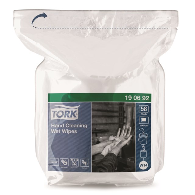 Våtdukar Tork för handrengöring refill 4x58st/fp - 1