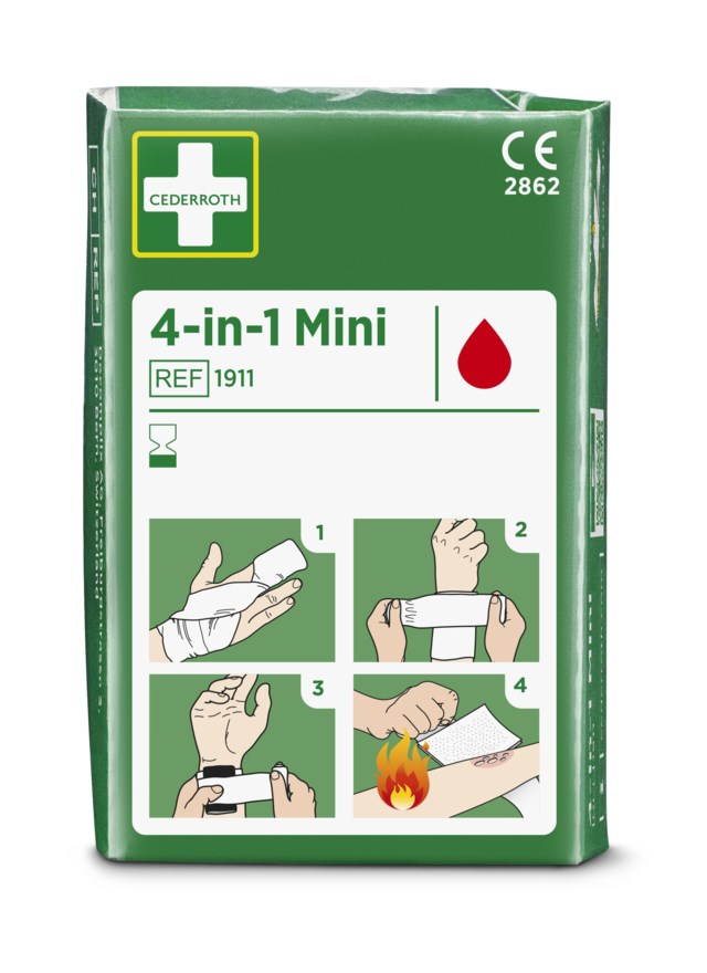 Blodstoppare Cederroth 4-i-1 mini (1911) - 80x120mm/60mmx3m - 1