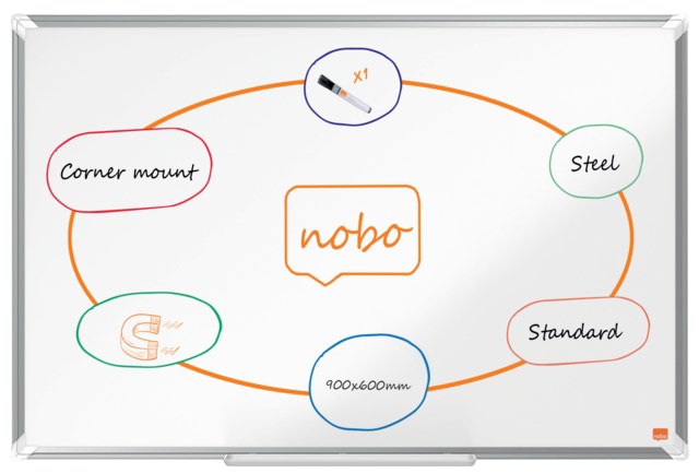 Whiteboardtavla Nobo Premium Stål 900x600 mm - 900x600 mm - 1