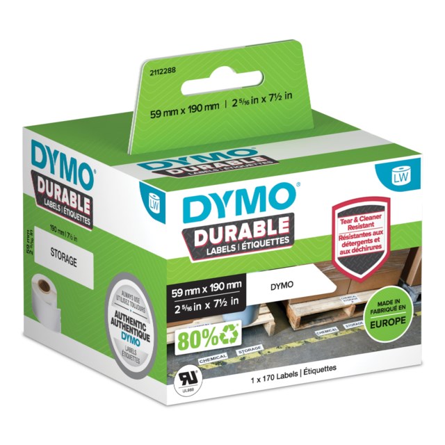 Etikett Dymo LW Durable 59x190 mm 170st/rle - 59x190mm - 1
