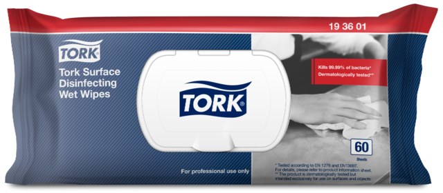 Våtdukar Tork för ytdesinfektion 60st/fp - 1