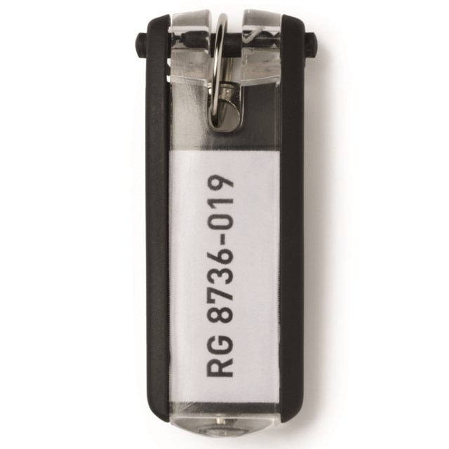 Nyckelbricka Key Clip svart 6/fp - 70x25mm - 1