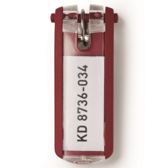 Nyckelbricka Key Clip röd 6/fp - 70x25mm - 1