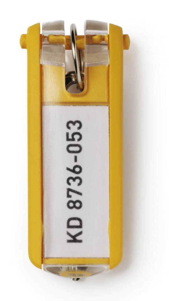 Nyckelbricka Key Clip gul 6/fp - 70x25mm - 1