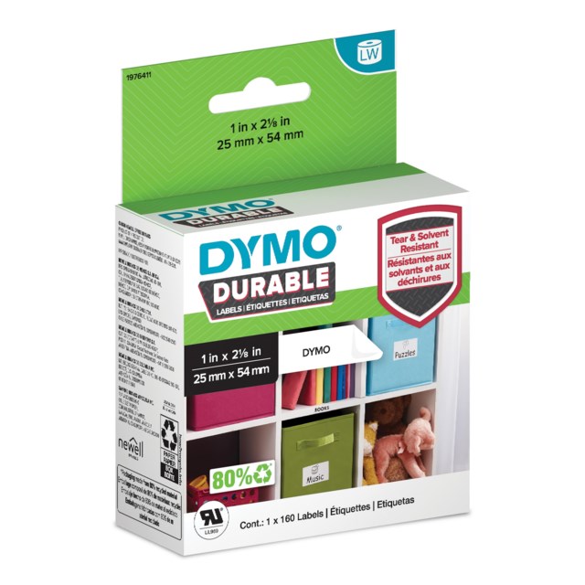 Etikett Dymo LW Durable 25x54 mm 160st/rle - 25x54mm - 1