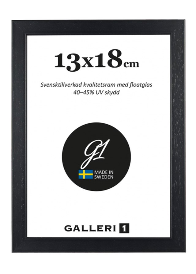 Fotoram svartfärgad trä 40x50cm - 400x500mm - 1