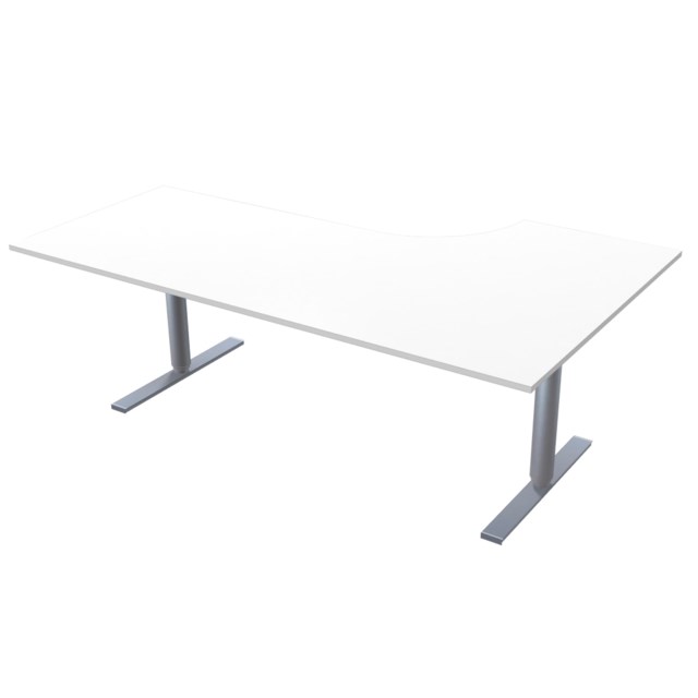 Bord El 2-Pelarstativ 200X120 Silver-Vit - 2000x1200mm - 1