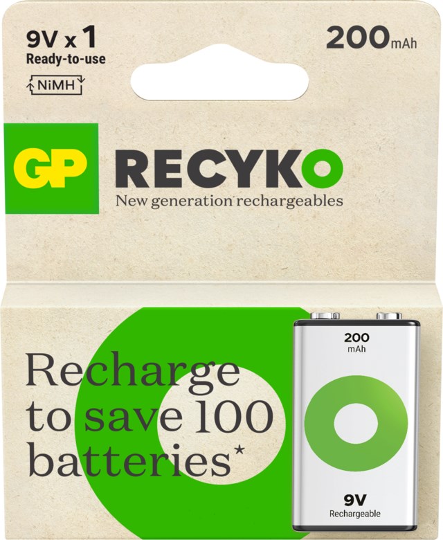 Batteri GP ReCyko 9V - 1