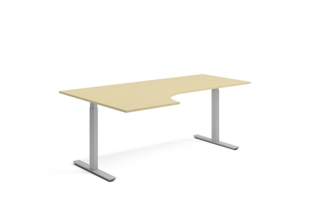 Ergofunk Smart 2000x1200V mm silver/björk - 2000x1200Vmm - 1