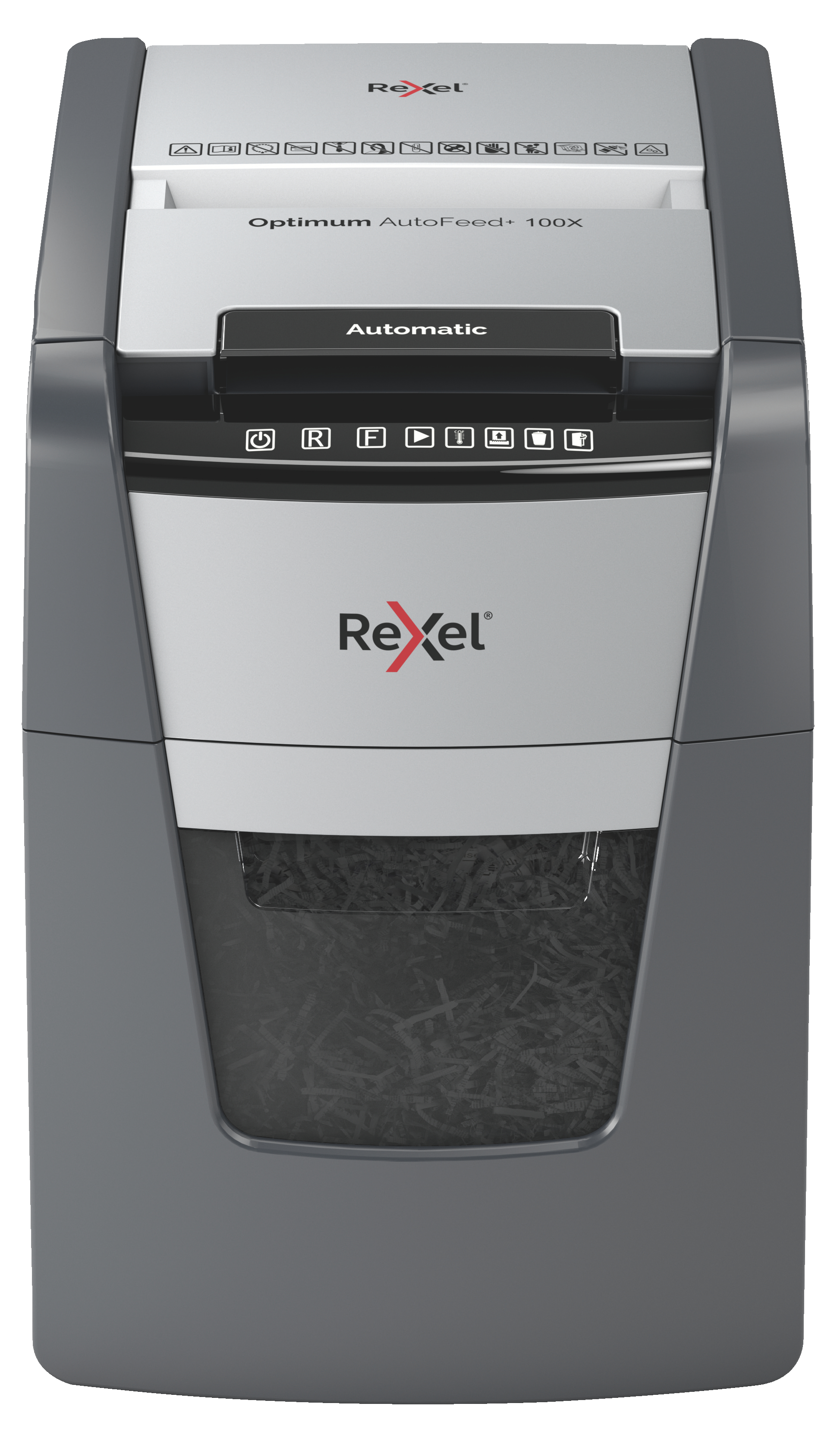 Dokumentförstörare Rexel Optimum 100X P-4 automatisk, 34L - Kontor & Papper - Kontorsmaskiner - Dokumentförstörare