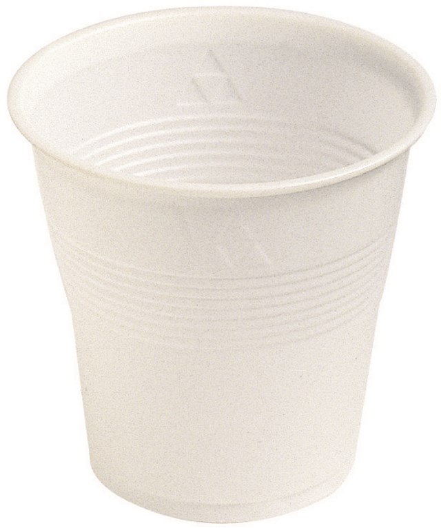 Bägare plast 21cl vit 100/fp - 21cl - 1