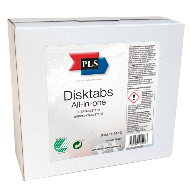 Maskindiskmedel PLS Disktabs All-in-1 80st/fp - 1