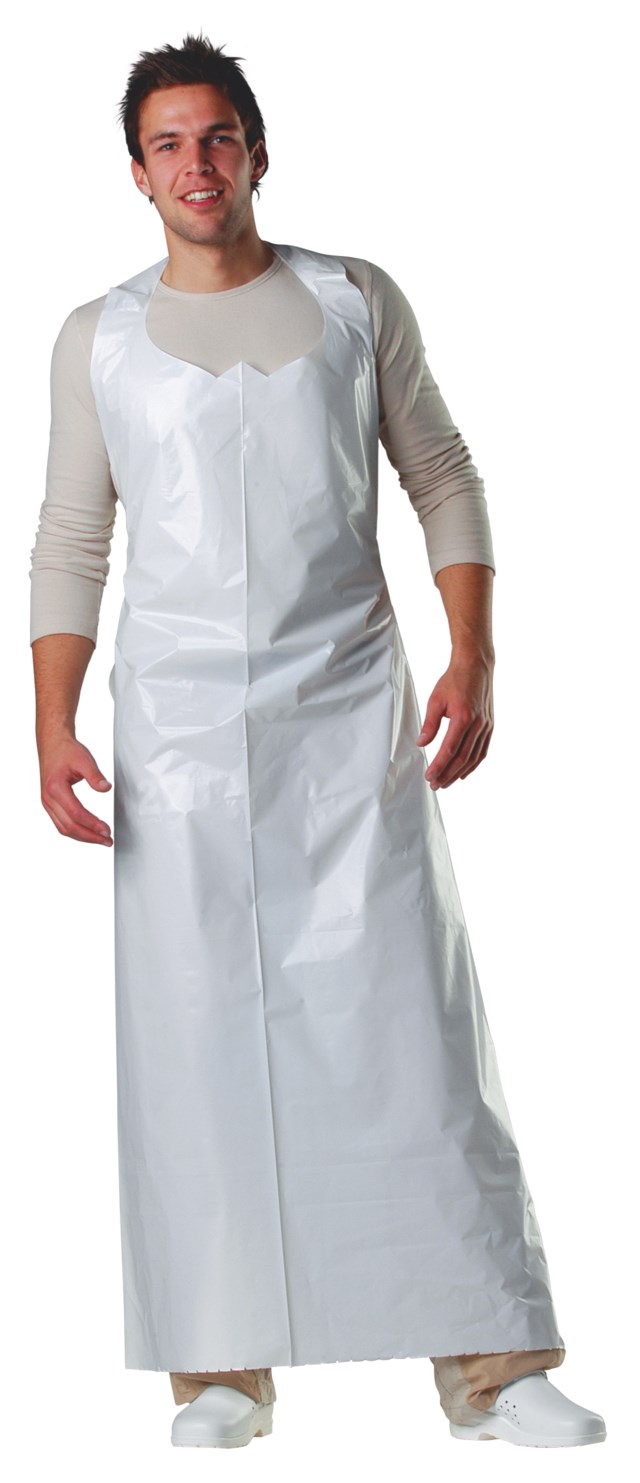 Engångsförkläde 90x150cm vit 50st/fp - 900x1500mm - 1