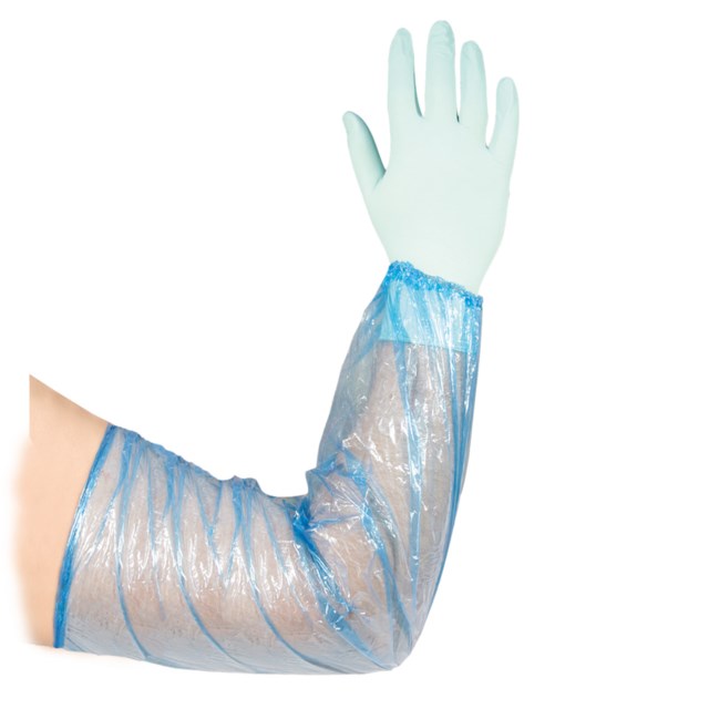 Skyddsärmar 43cm, blå 20my 100st/fp - 430mm - 1