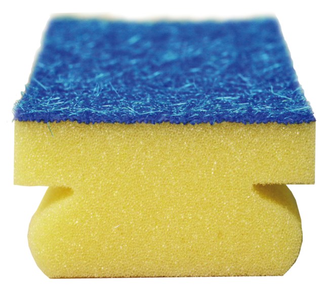 Skursvamp 7,5x15 cm blå - 75x150mm - 1