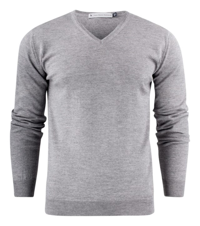 Pullover Westmore v-ringad herr gråmelerad stl M - 1