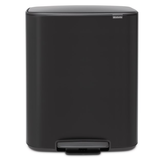 Pedalhink Brabantia BO 2 x 30L matt svart - 652x363x541mm - 1