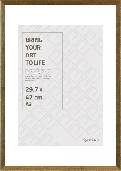 Fotoram Galleri1 Guldfärgad Trä, floatglas, 29,7x42 cm - 297x420mm - 1