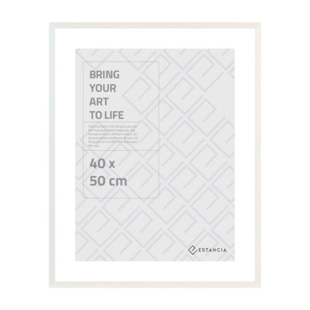 Fotoram vitfärgad trä 40x50cm - 400x500mm - 1