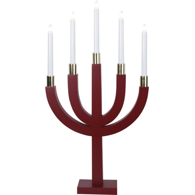 Ljusstake Elias Röd 35 cm - 1