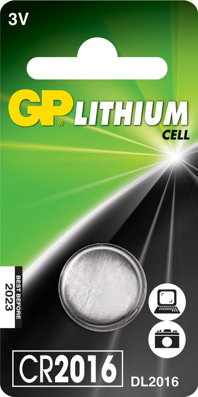 Knappcellsbatteri GP Litium CR2016 - 1