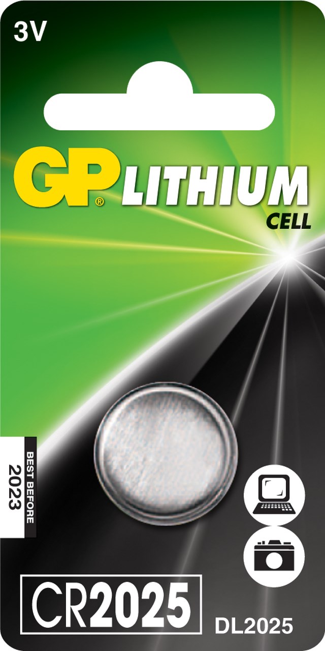 Knappcellsbatteri GP Litium CR2025 - 1